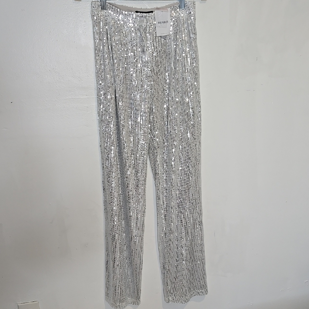 Silver Sequin Pants